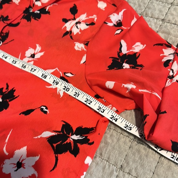 Zac & Rachel red/black/white button down blouse XL - Picture 7 of 7